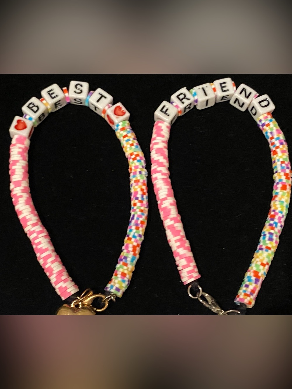 Best Friend Bundle! Multi Beaded Bracelet and Barrettes Set. 4 pieces total NWOT